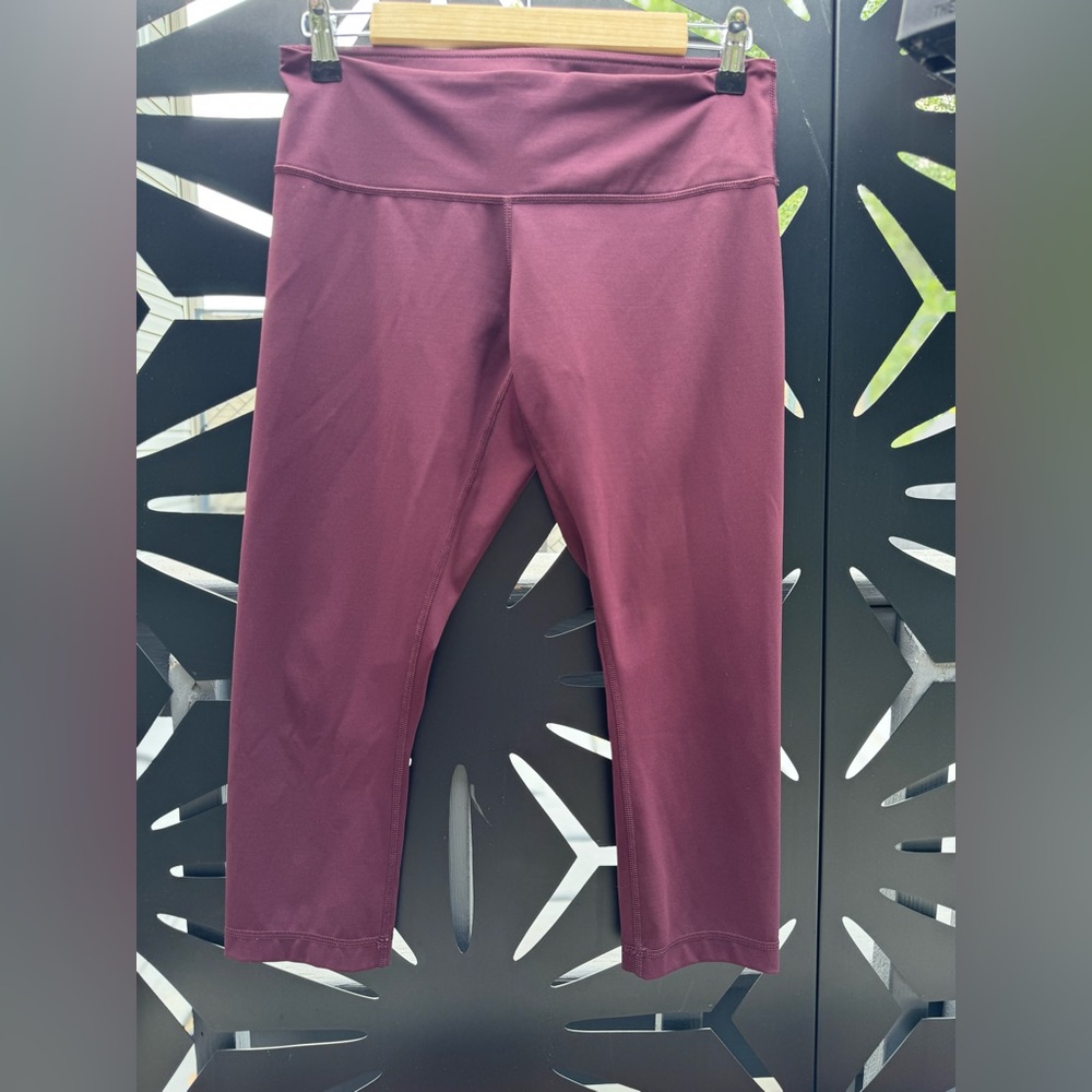 Lululemon Wunder Under Crop II Bordeaux Drama - Picture 2 of 11